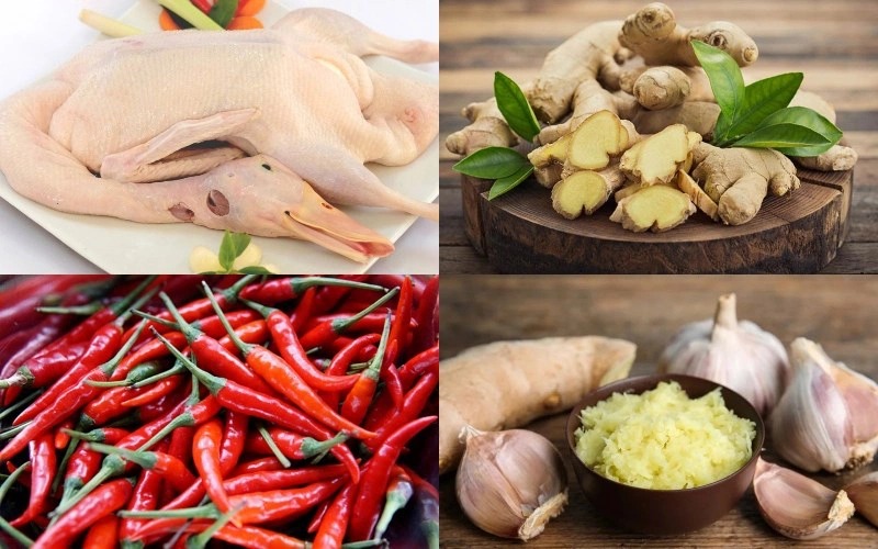 Những nguyên liệu cần chuẩn bị để làm món vịt kho