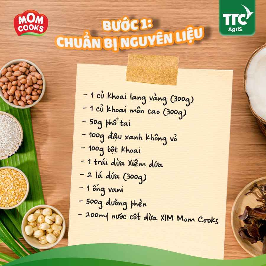 Nguyên liệu làm món chè thưng