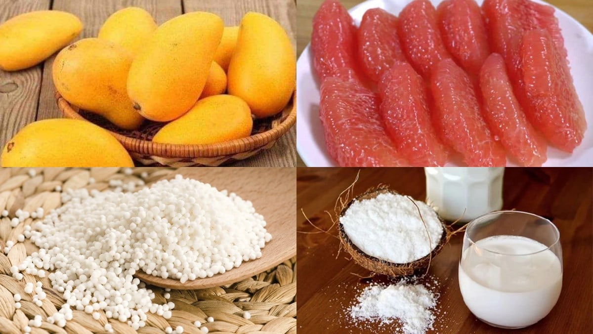 Nguyên liệu chính của món chè xoài bưởi