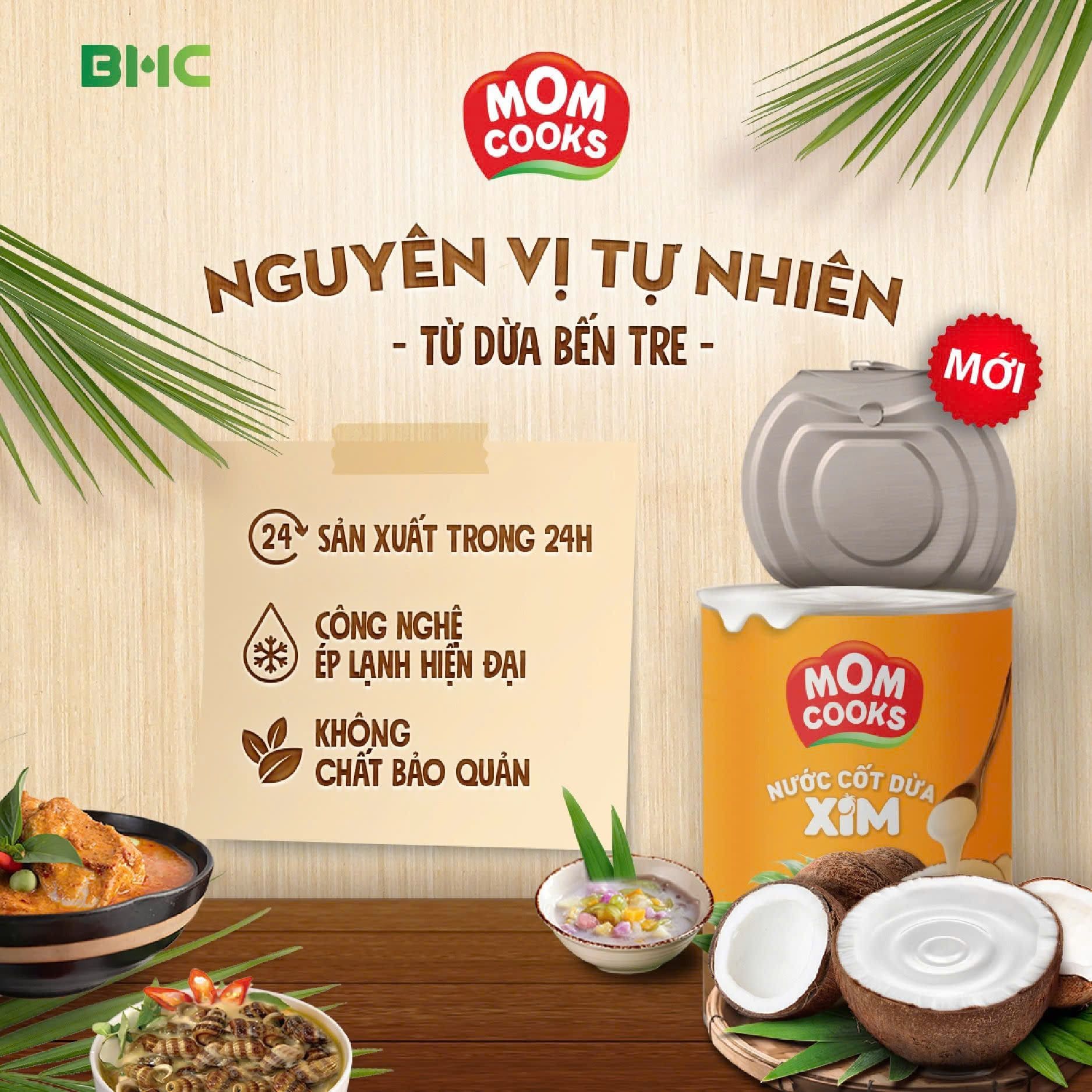 Nước cốt dừa XIM Mom Cooks giúp tạo vị béo ngậy cho món thịt xiên nướng