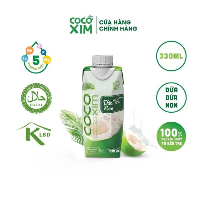 Nước dừa đóng hộp Cocoxim dừa dứa non là loại nước uống tốt cho sức khỏe