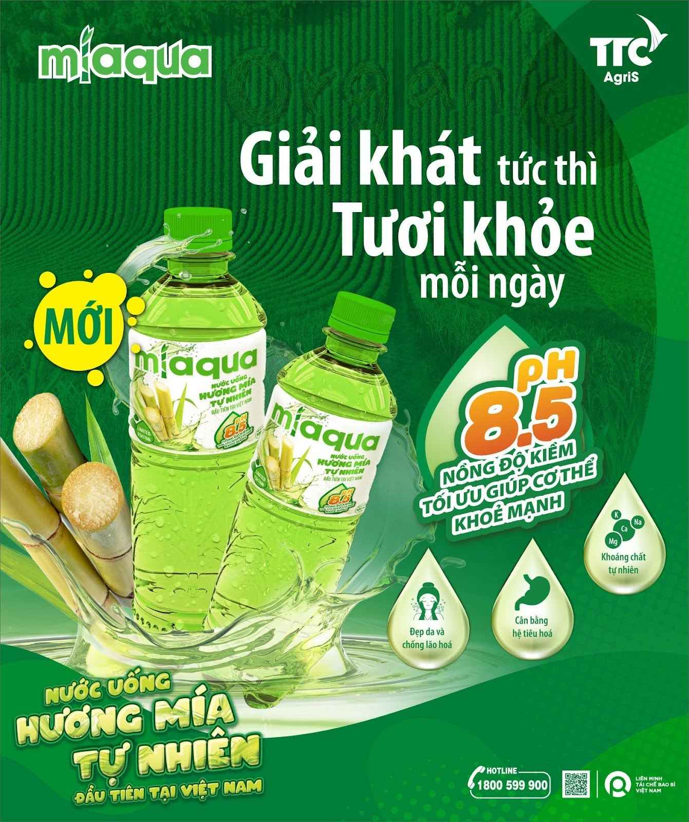 Nước uống hương mía Miaqua