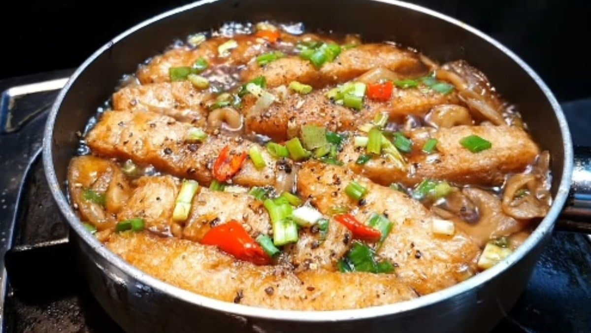 Sườn non chay kho nấm