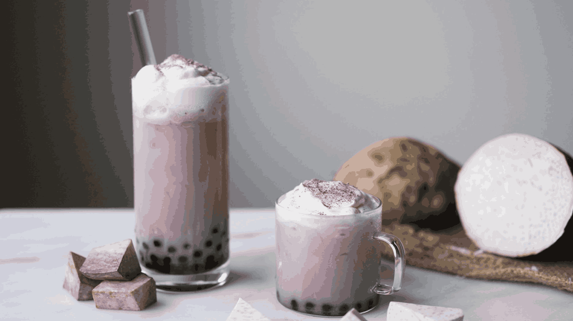 trà sữa khoai môn béo ngậy