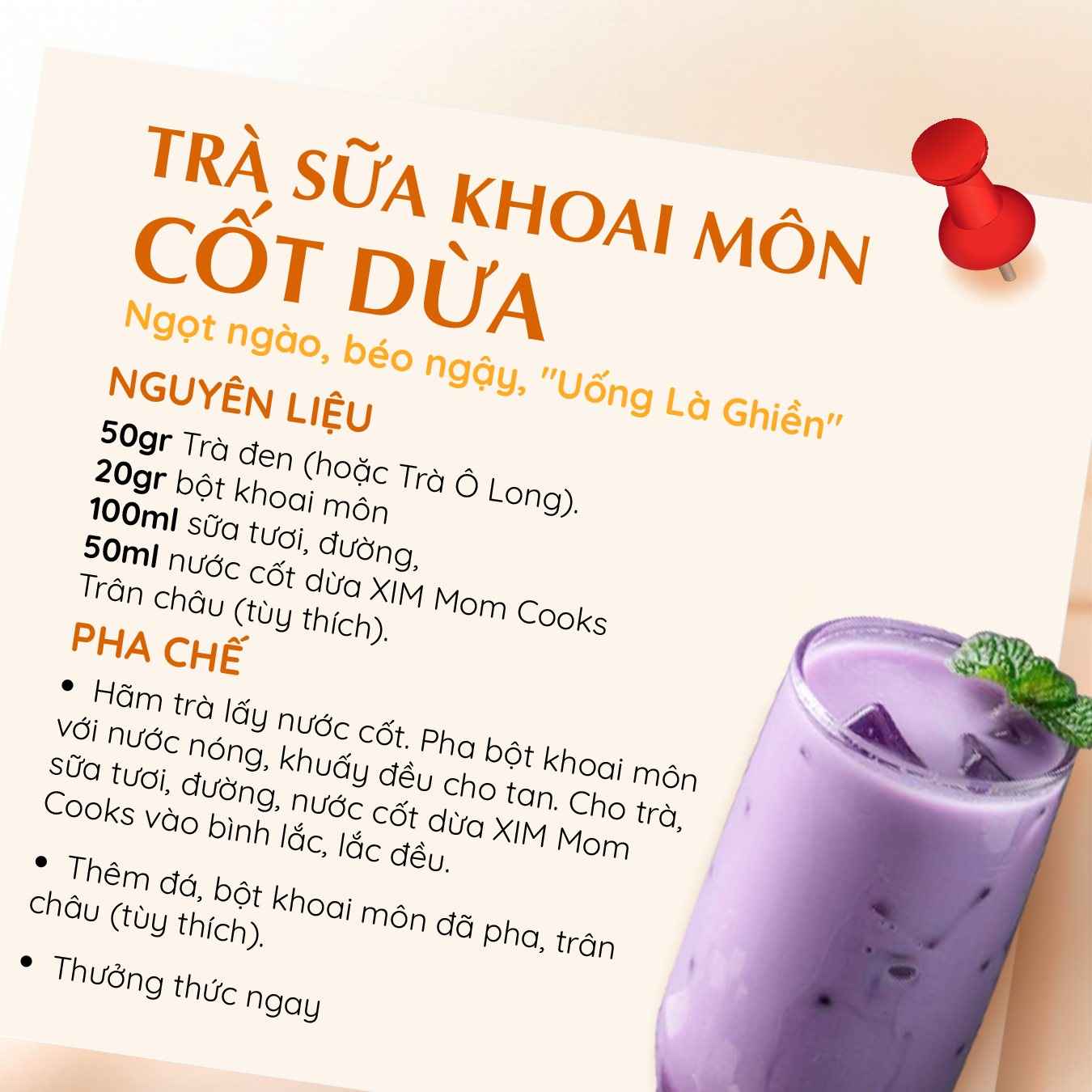 trà sữa khoai môn