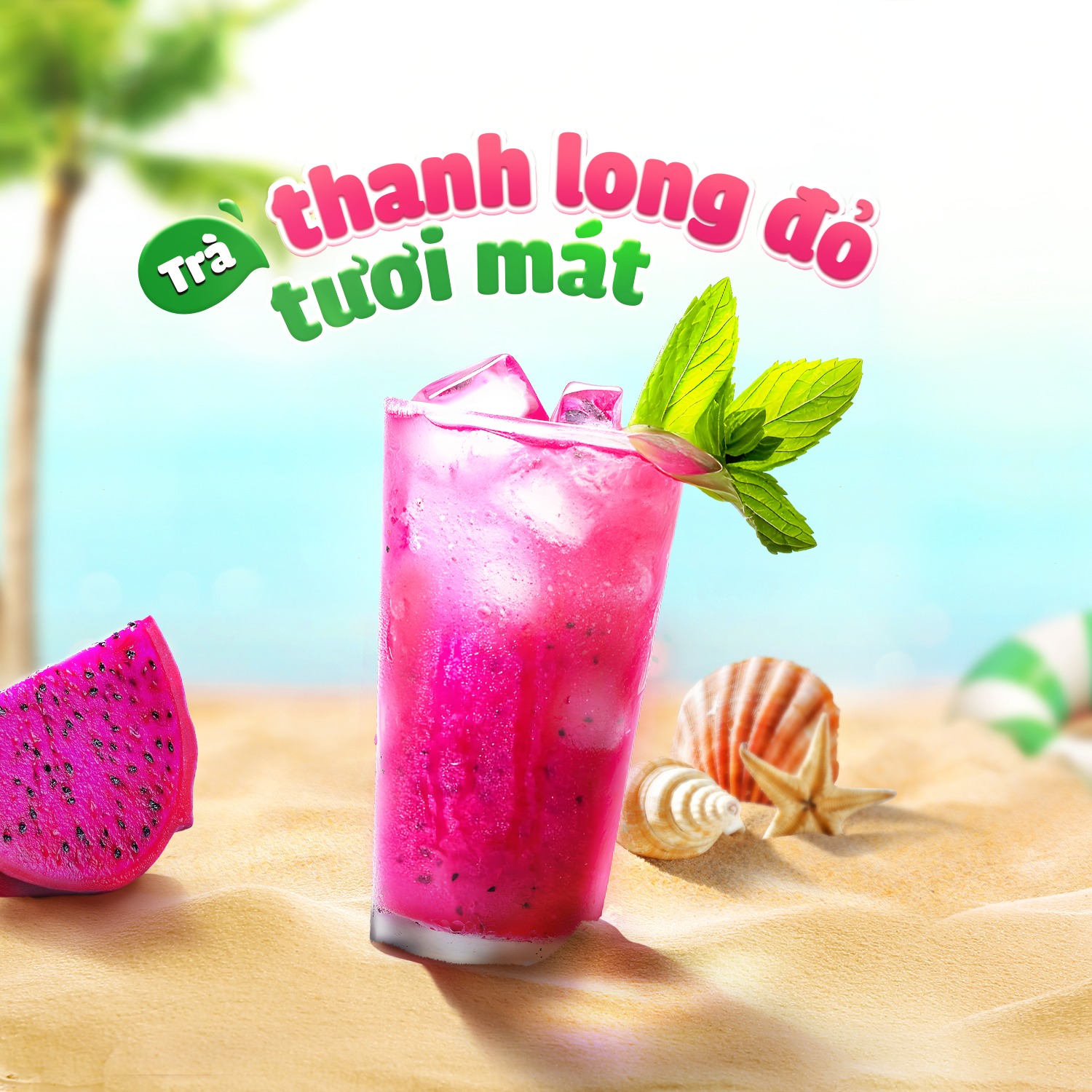 Trà nhài thanh long đỏ ngọt ngào