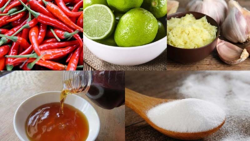 nguyên liệu pha nước mắm chua ngọt truyền thống