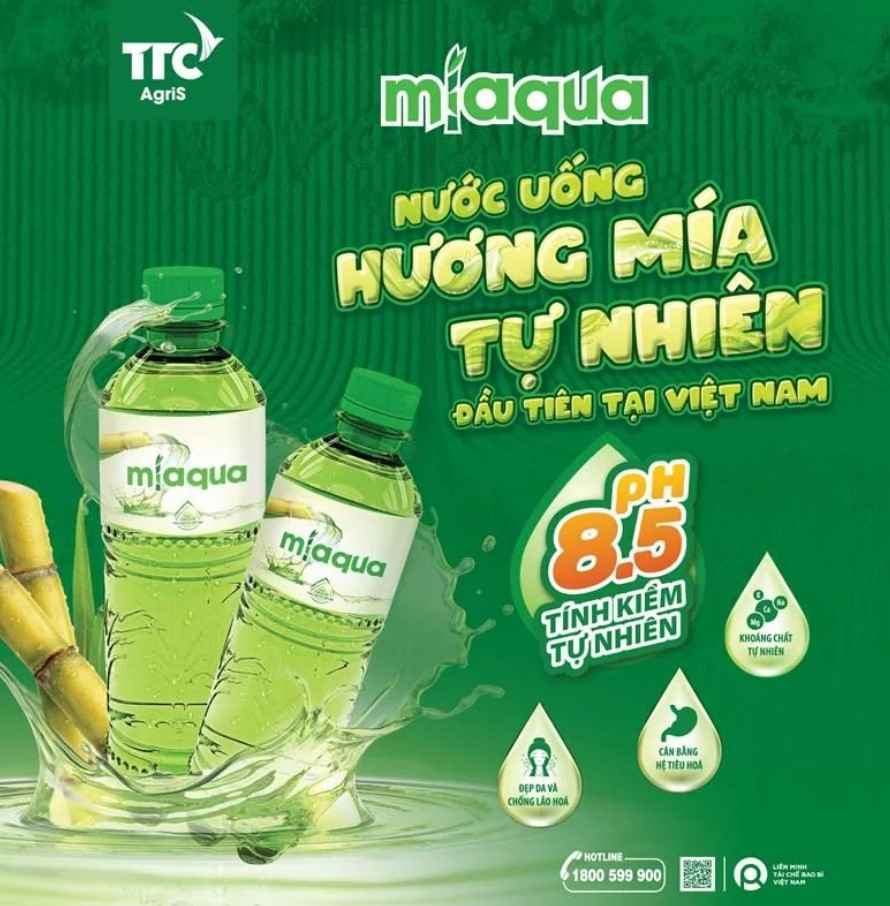 Nước uống hương mía Miaqua dễ tiêu hóa
