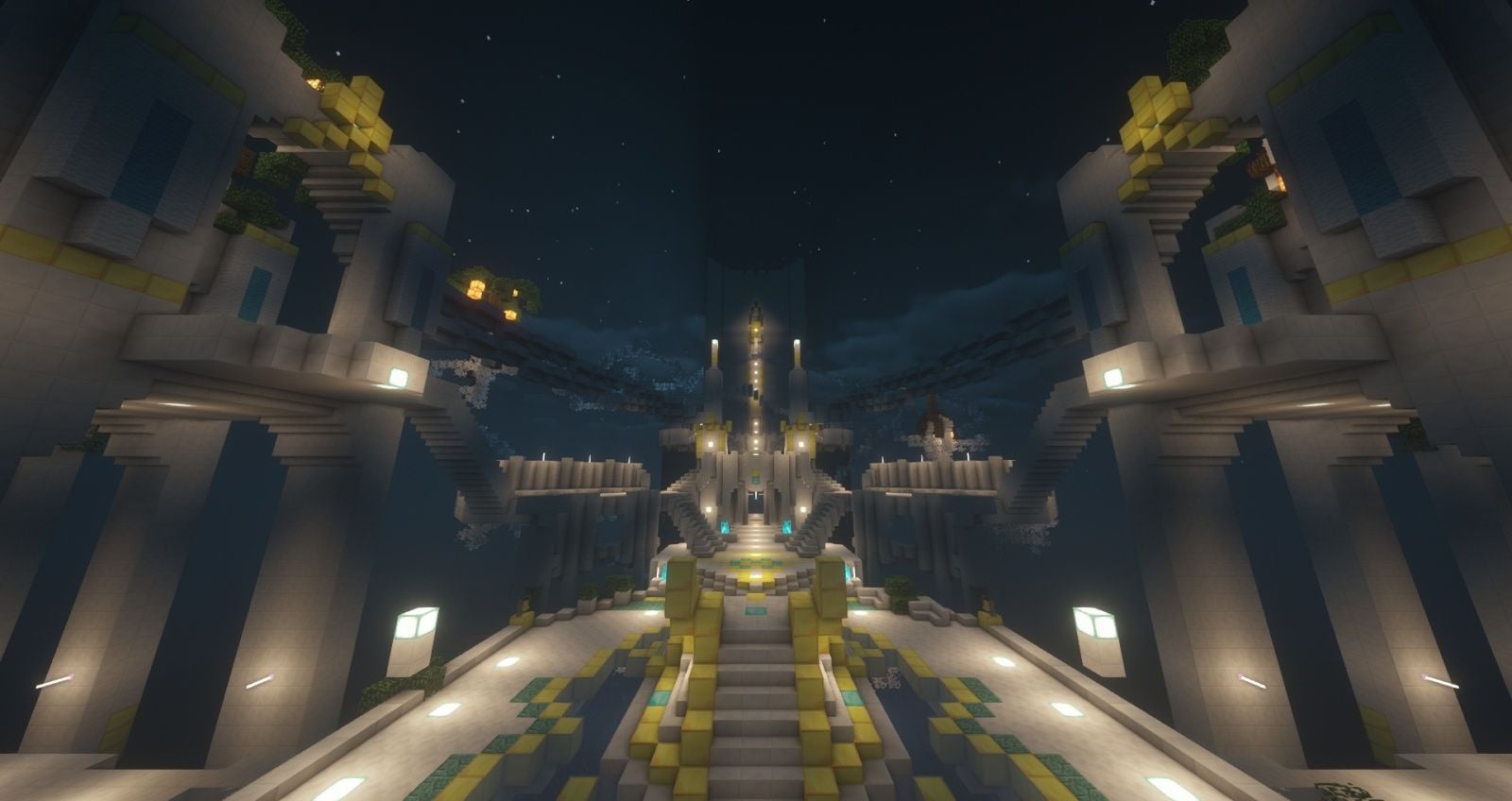 Game thủ tài năng đem cả ngôi đền trên không Elysian Hold của World of Warcraft vào trong Minecraft