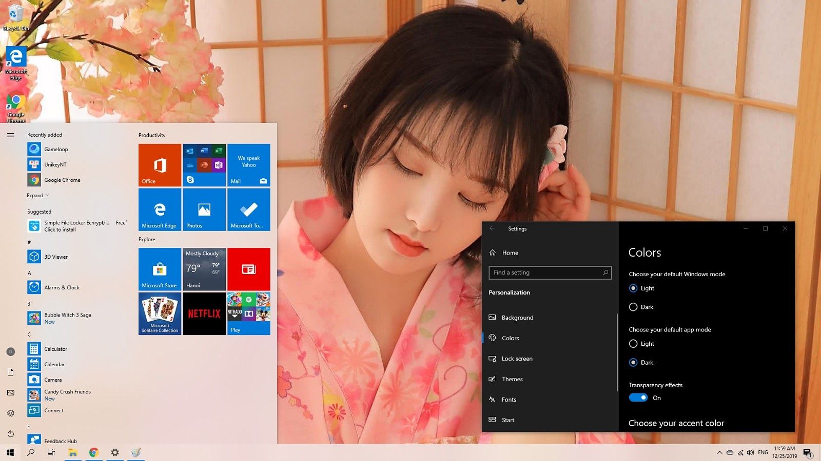 Hướng dẫn kết hợp Dark Mode và Light Mode lại thành một trên Windows 10