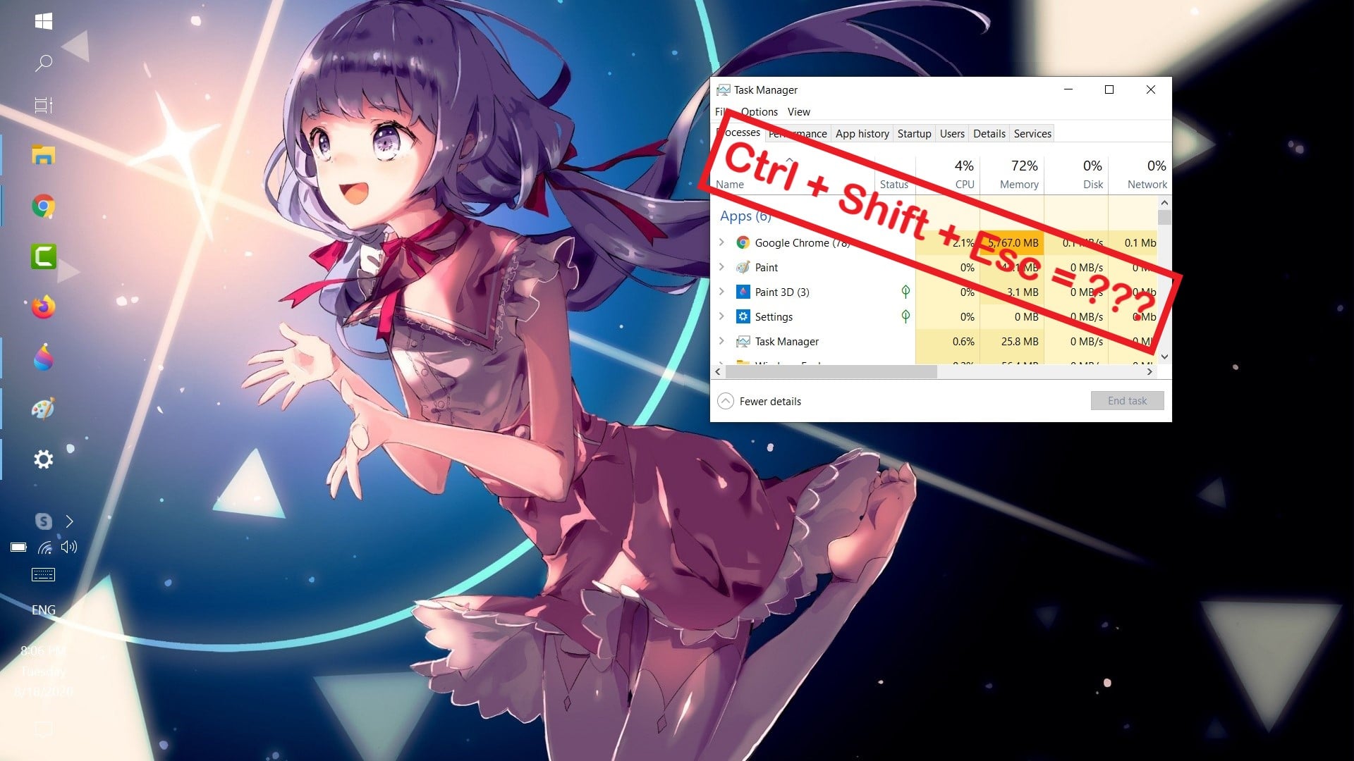 Vì Ctrl + Shift + Esc rất khó bấm, hướng dẫn tùy biến phím tắt mở Task Manager theo phong cách của bạn