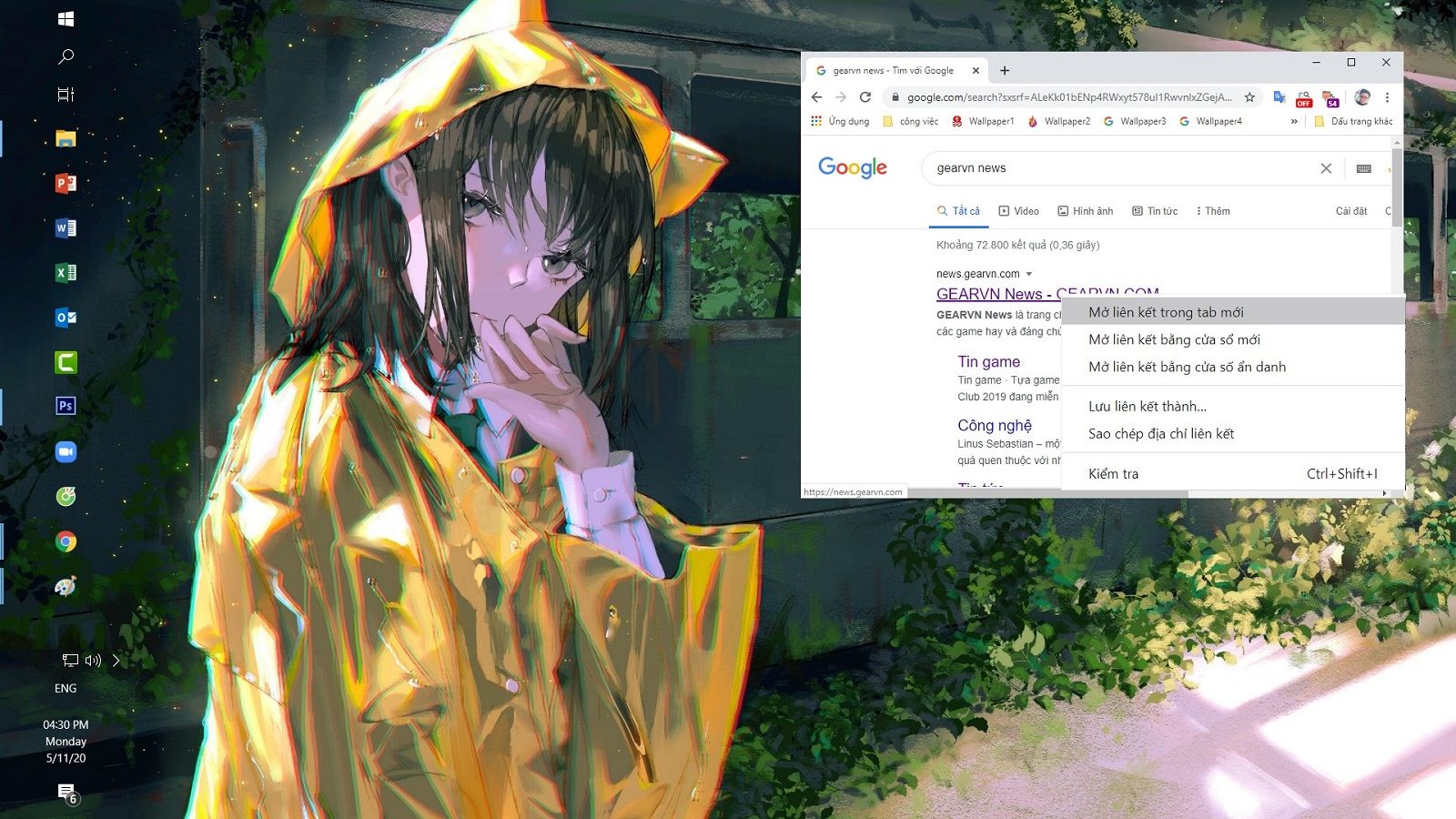 Mẹo tự động mở Tab mới mỗi khi nhấn vào link trên Chrome