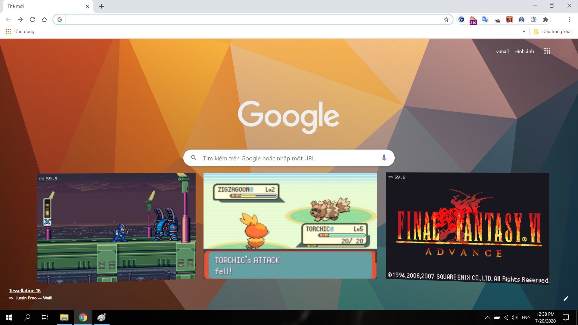 Mời anh em ôn lại kỷ niệm với game Megaman X, Pokemon Ruby, Final Fantasy VI trên Chrome