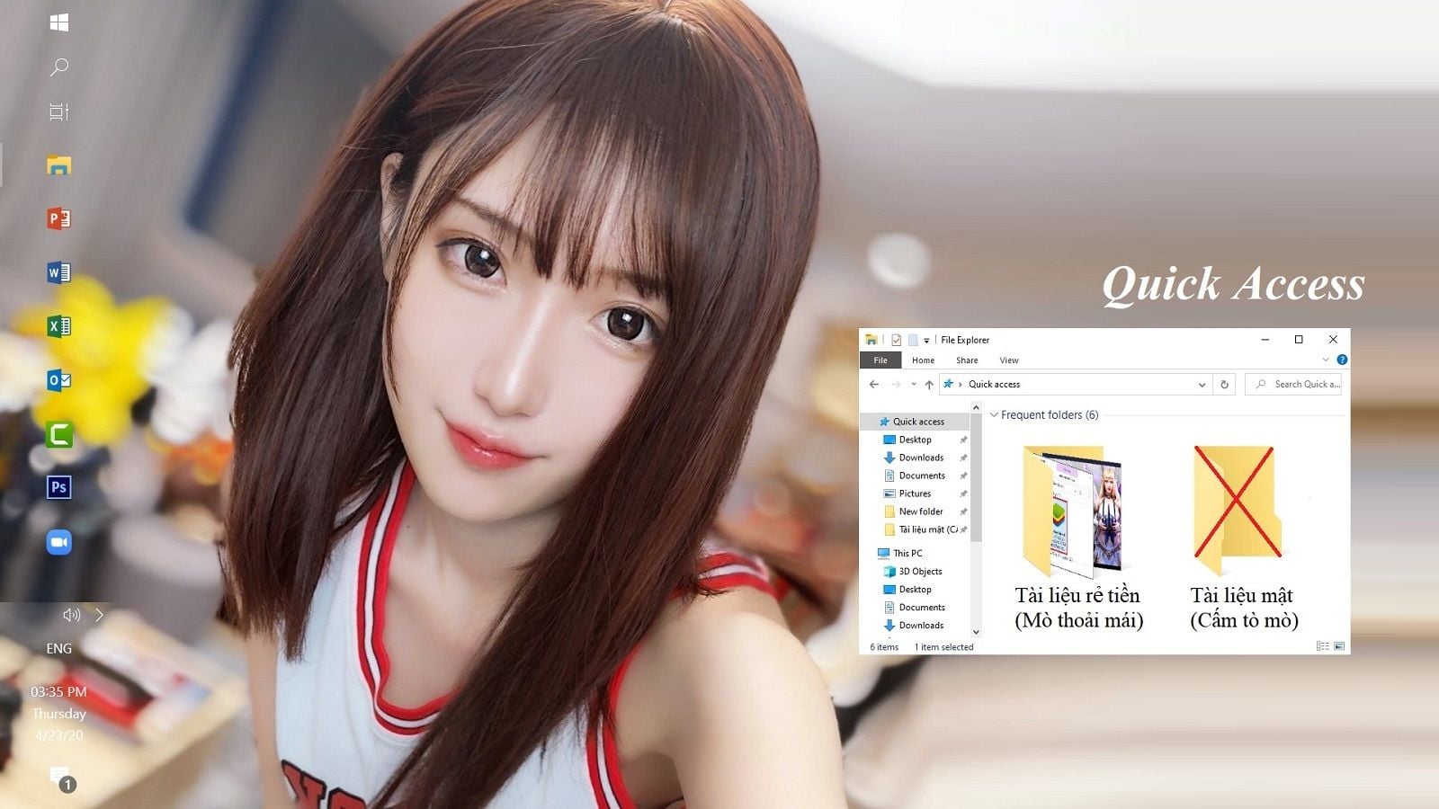 Hướng dẫn ngăn các folder và file 