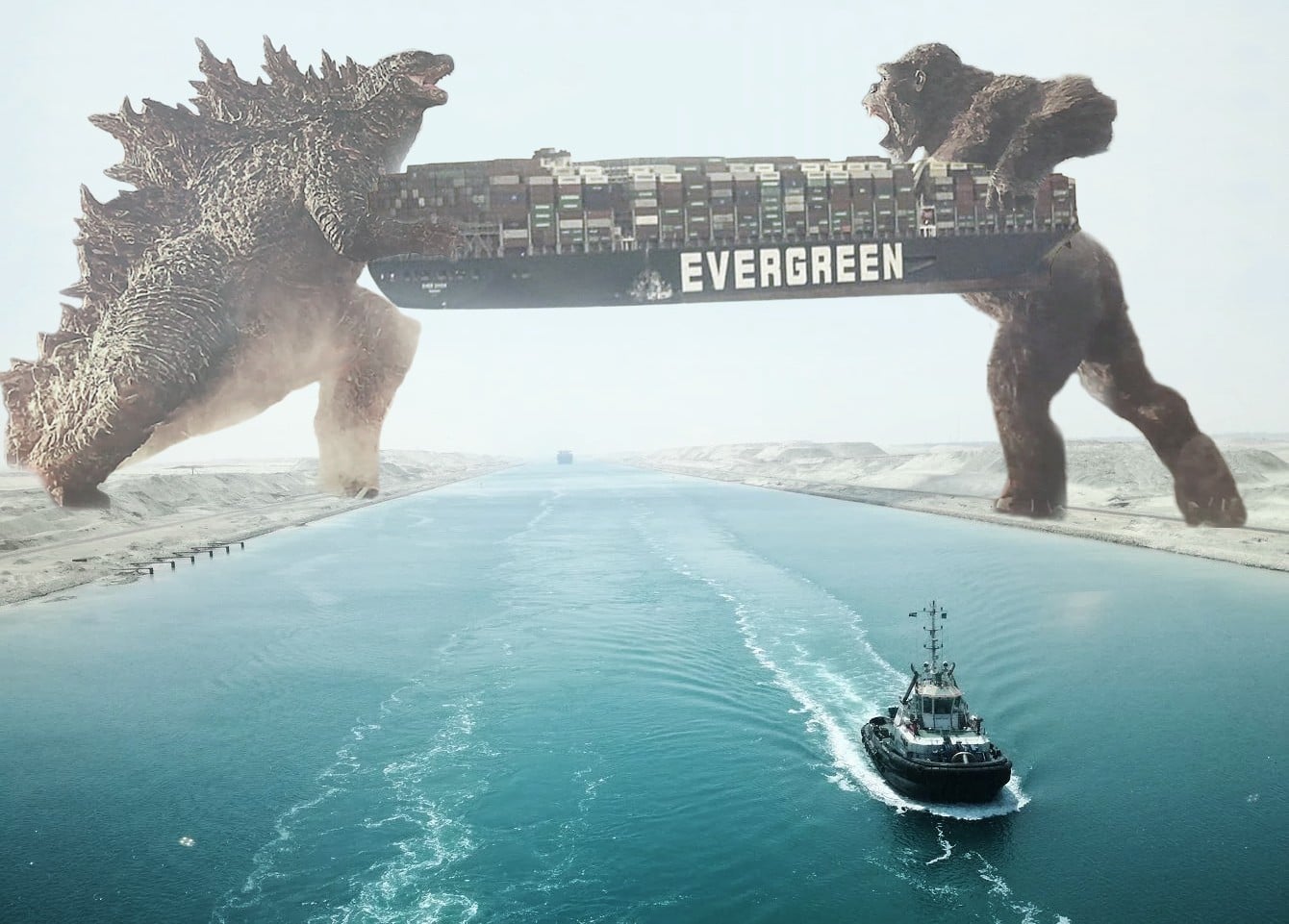 Mời các bạn giải cứu tàu Ever Given đang kẹt trên kênh đào Suez  với tựa game Suez Canal Bulldozer