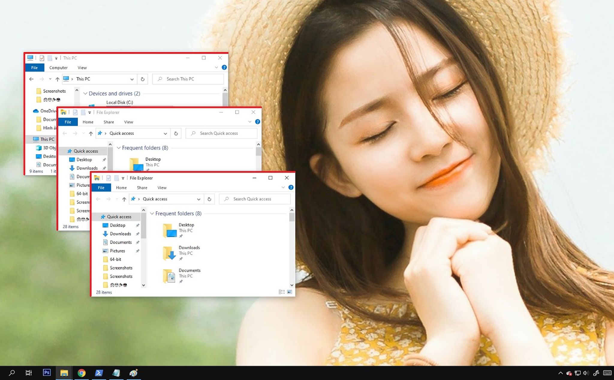 Mẹo tạo thêm cửa sổ mới khi mở thư mục trên Windows 10