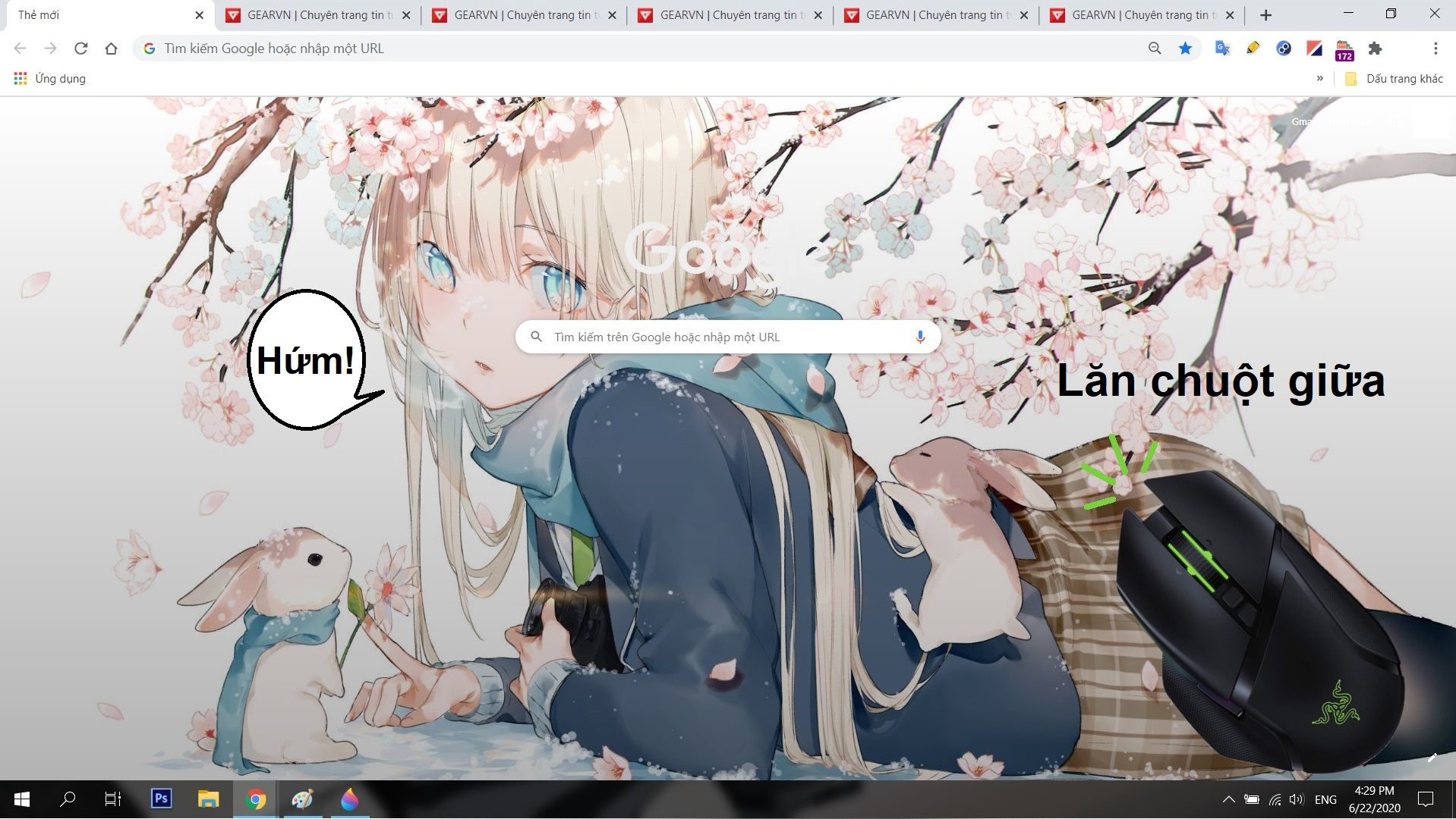 Hướng dẫn bổ sung tính năng cuộn chuột đổi tab trên trình duyệt Chrome