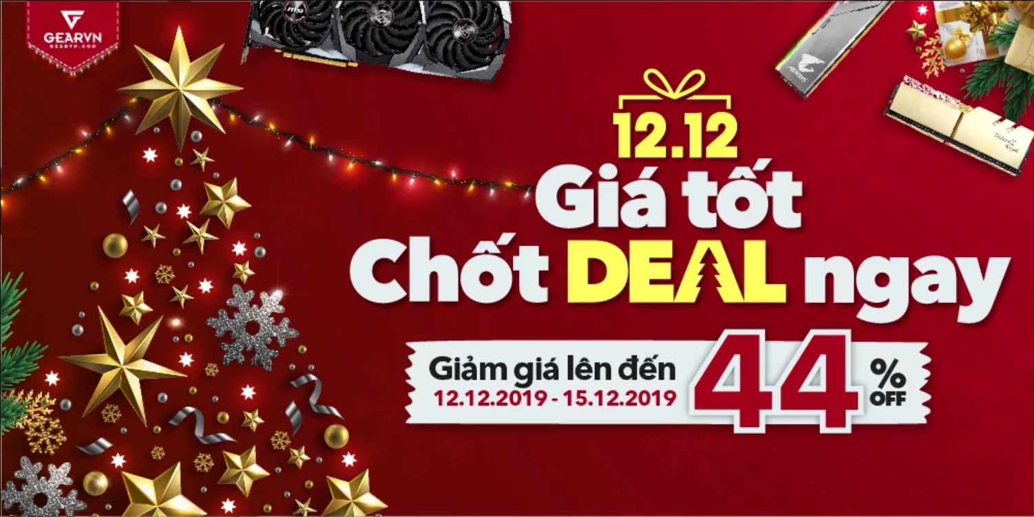 Ráp nguyên dàn PC rực rỡ như cây thông Noel với những phụ kiện cực chất đang giảm giá sập sàn tại GEARVN từ 12 đến 15 tháng 12