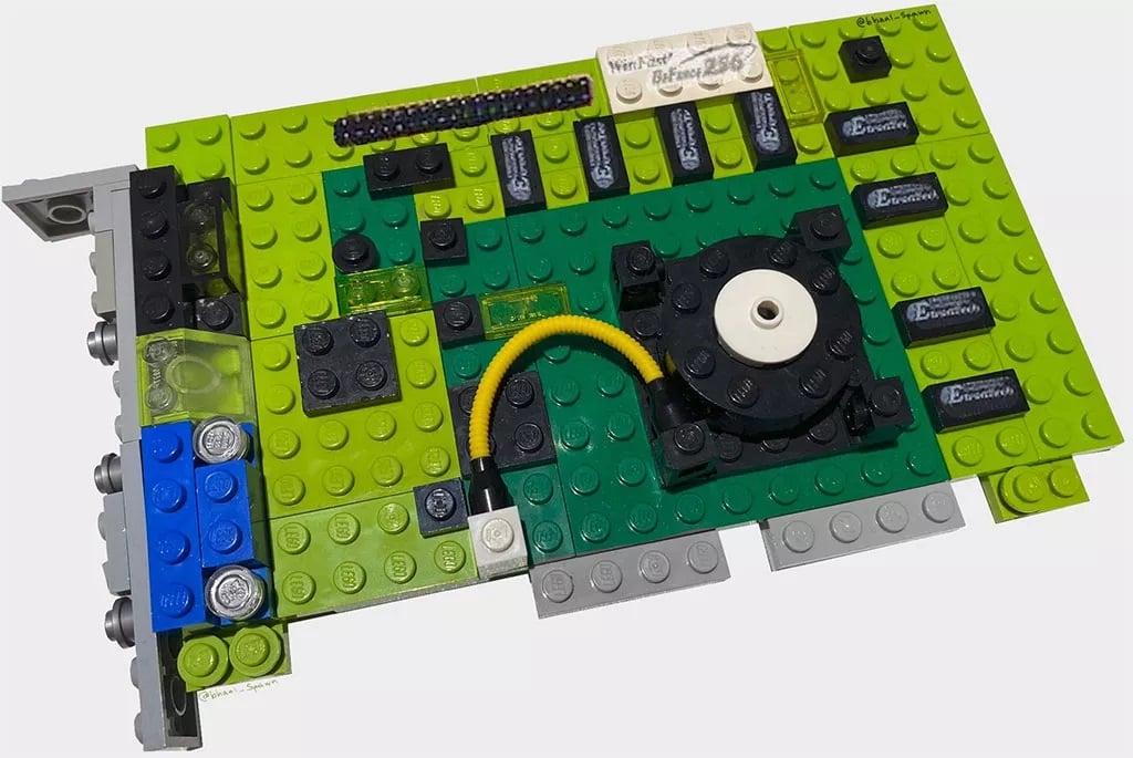 Card màn hình huyền thoại Nvidia GeForce 256 "hồi sinh" với phiên bản Lego cực đẹp