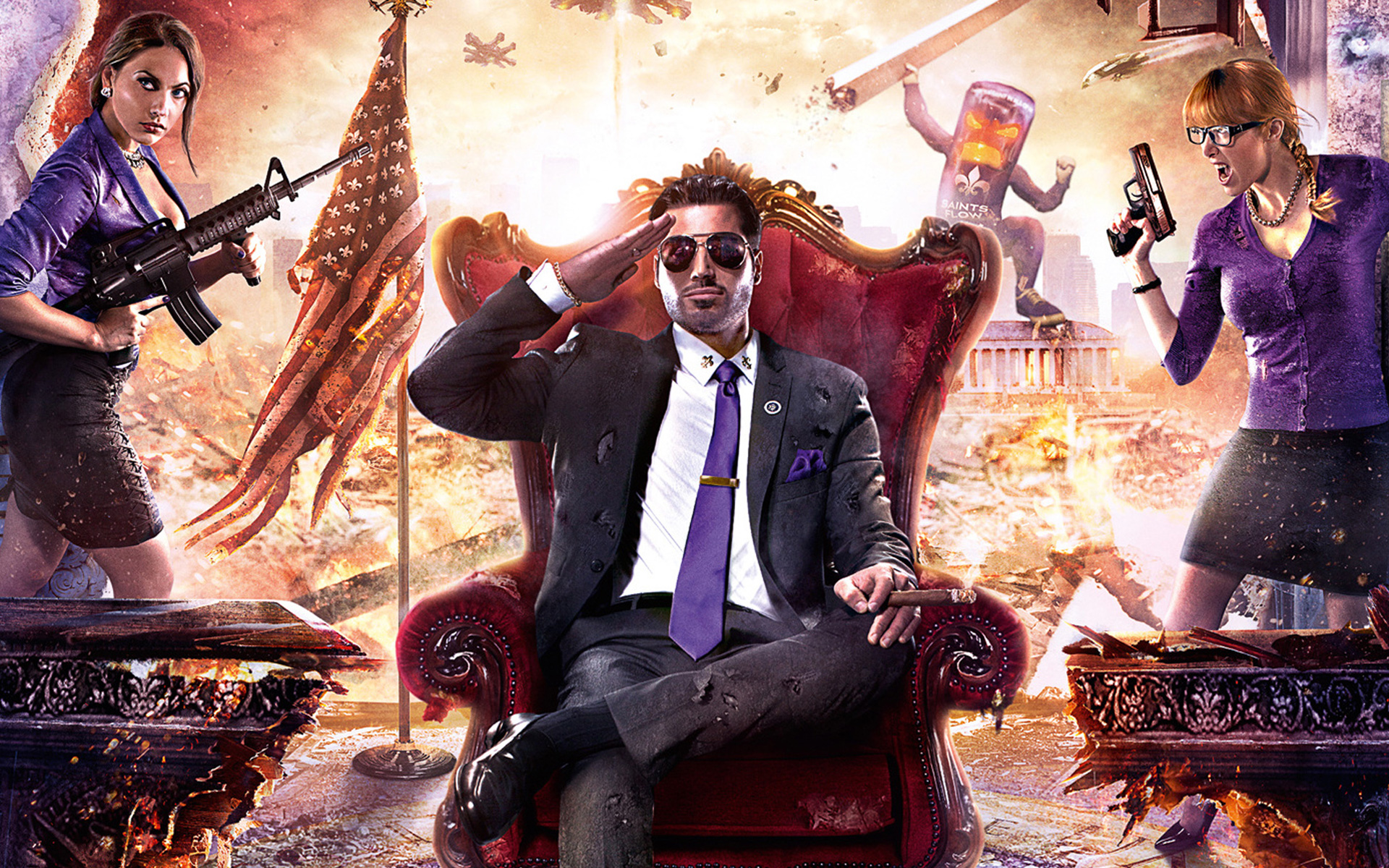 Saints Row IV Re-Elected và Wildcat Gun Machine đang miễn phí, mời bạn trải nghiệm những chiến trường rực lửa