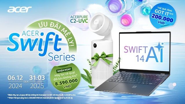 Acer Swift Series - Ưu đãi mê ly