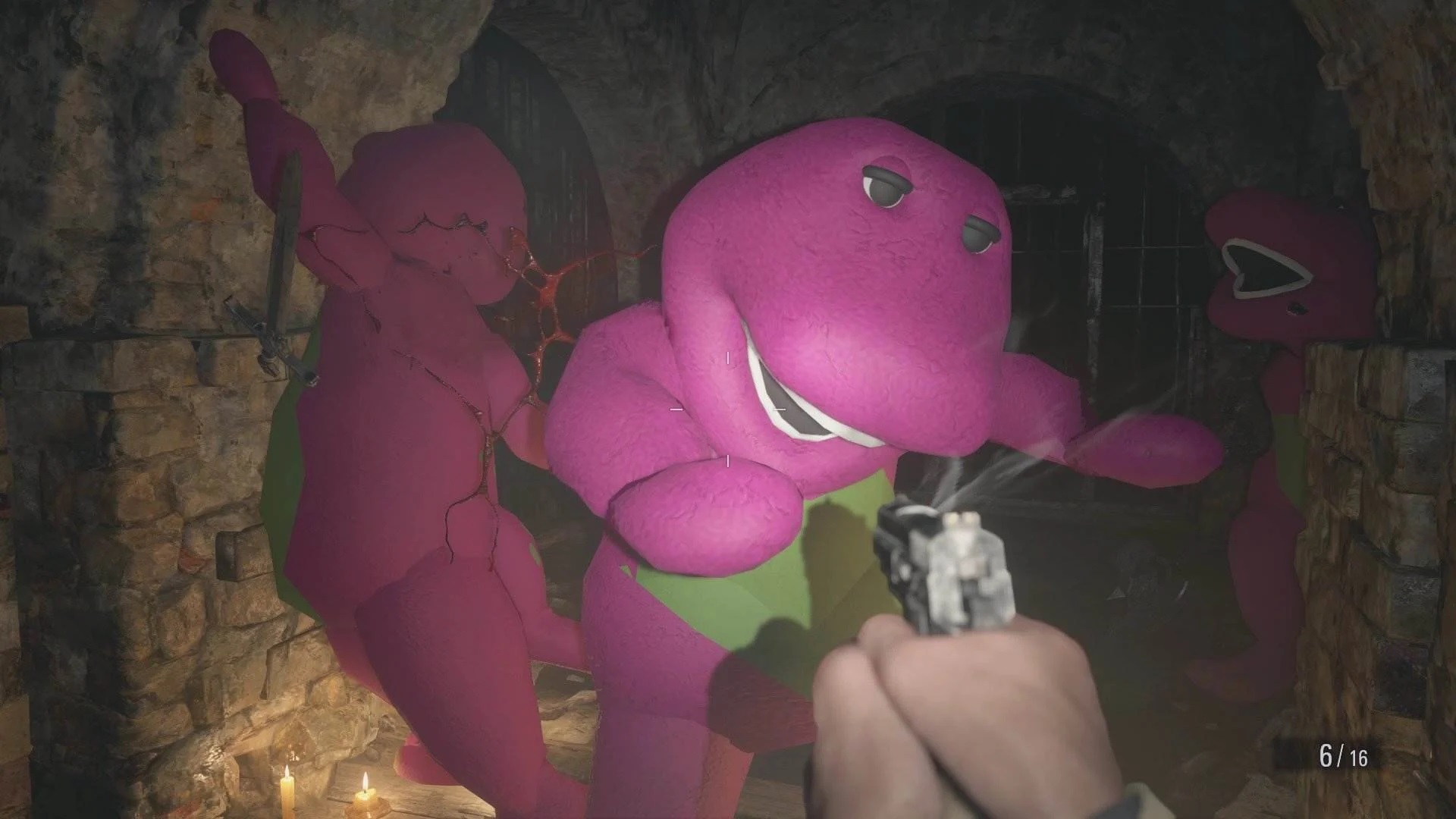 Không còn dễ thương như xưa, giờ đây khủng long Barney sẽ rượt đuổi cắn xé bạn trong Resident Evil: Village
