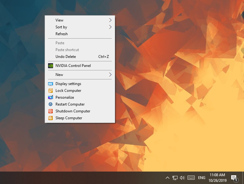 Mẹo tắt nhanh máy tính bằng chuột phải trên Windows 10