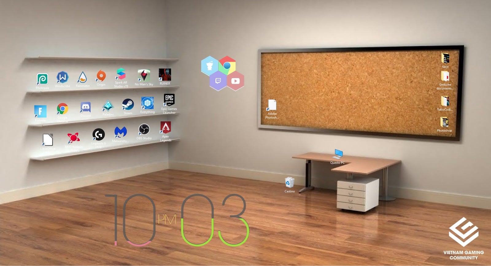 Hướng dẫn di chuyển tự do các biểu tượng thư mục và ứng dụng trên Desktop