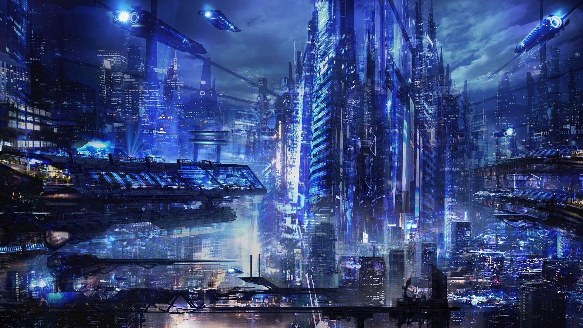 Vì ai cũng cần desktop ấn tượng, mời anh em tải bộ sưu tập hình nền thành phố tương lai phong cách Cyberpunk cực chất
