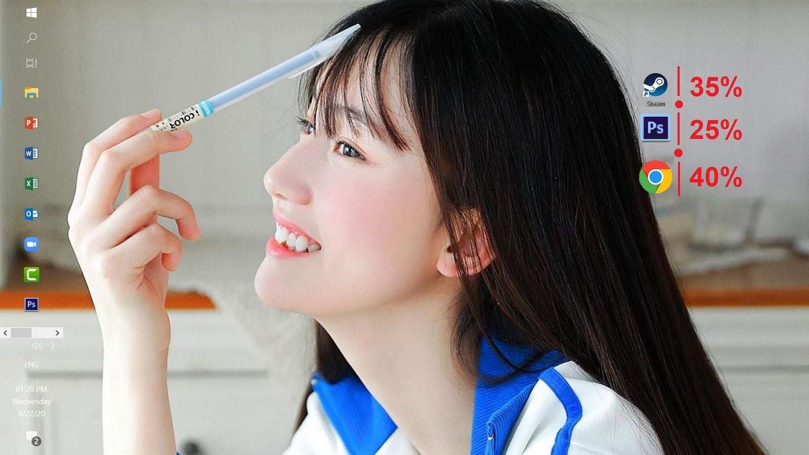 Hướng dẫn hiển thị phần trăm mức độ “ngốn” RAM của ứng dụng trên Windows 10