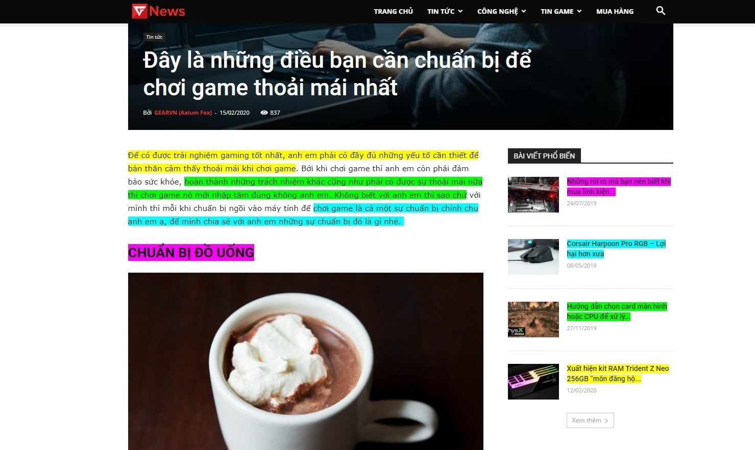 Hướng dẫn tạo Highlight làm nổi bật chữ chỉ bằng một cái click chuột phải trên Chrome