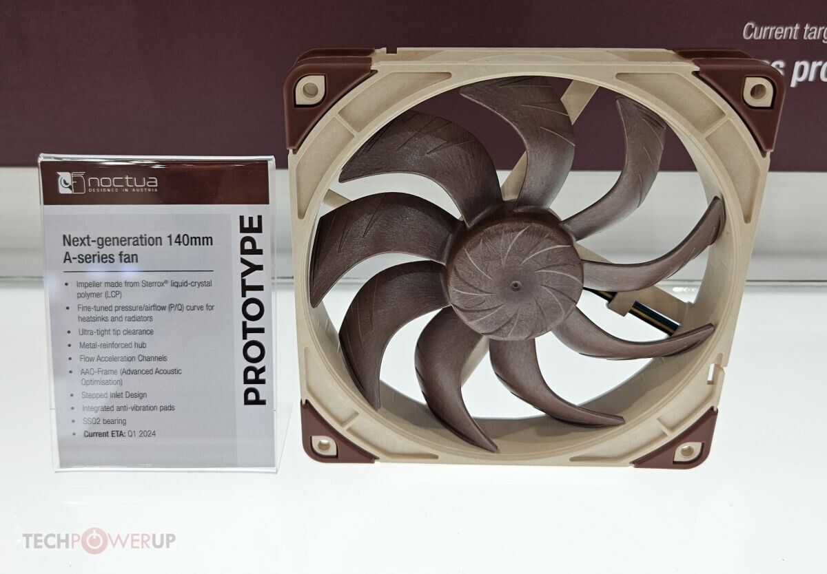 Quạt Noctua NF-A14 thế hệ mới sẽ được trang bị cánh quạt polyme tinh thể lỏng