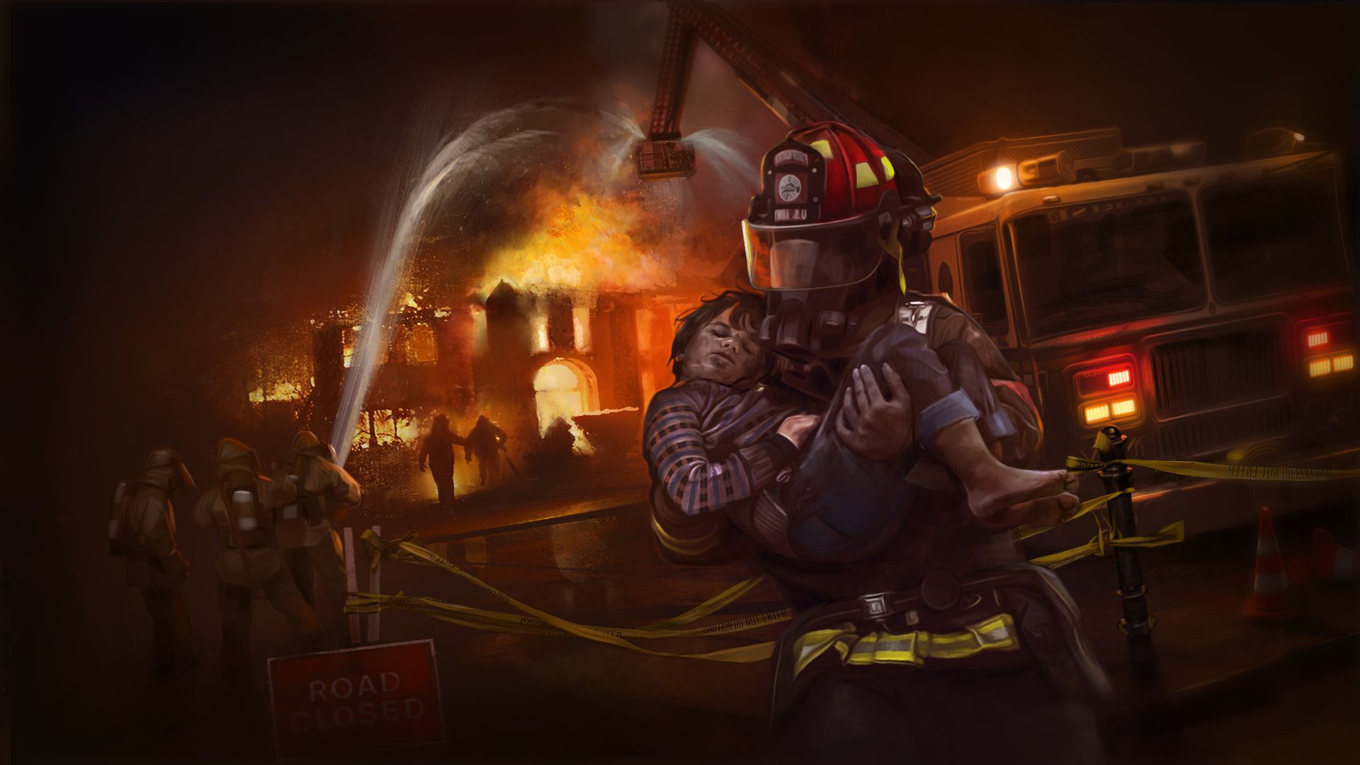 Mạng người là trên hết, mời bạn điều xe cứu hỏa dập đám cháy trong game 911 Operator đang miễn phí
