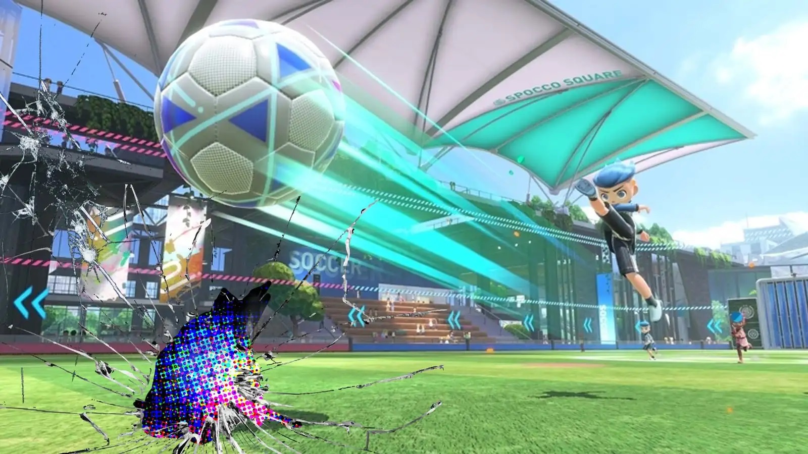 Game thủ chơi Nintendo Switch Sports sung sức đến mức phóng tay cầm bay thẳng vào TV