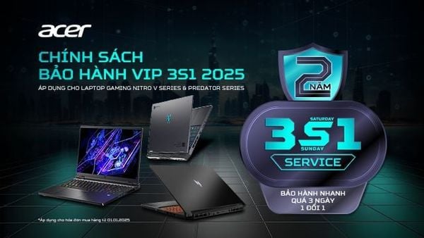 Acer thông báo nâng cấp Chính sách bảo hành 3S1 cho Nitro V và Predator lên 2 năm