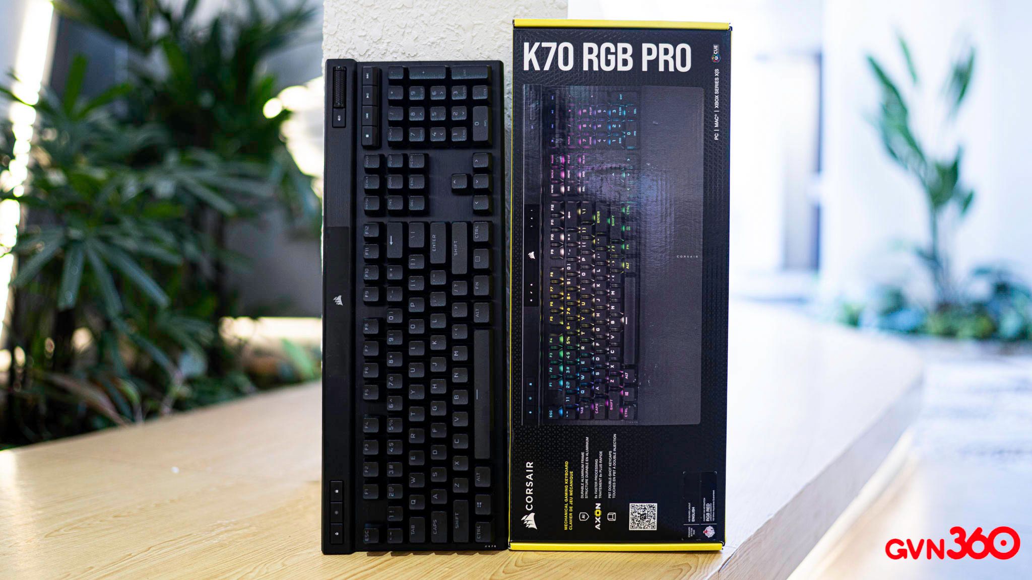 Đánh giá Corsair K70 RGB PRO: bàn phím gaming fullsize cao cấp với tần số phản hồi 8000 Hz