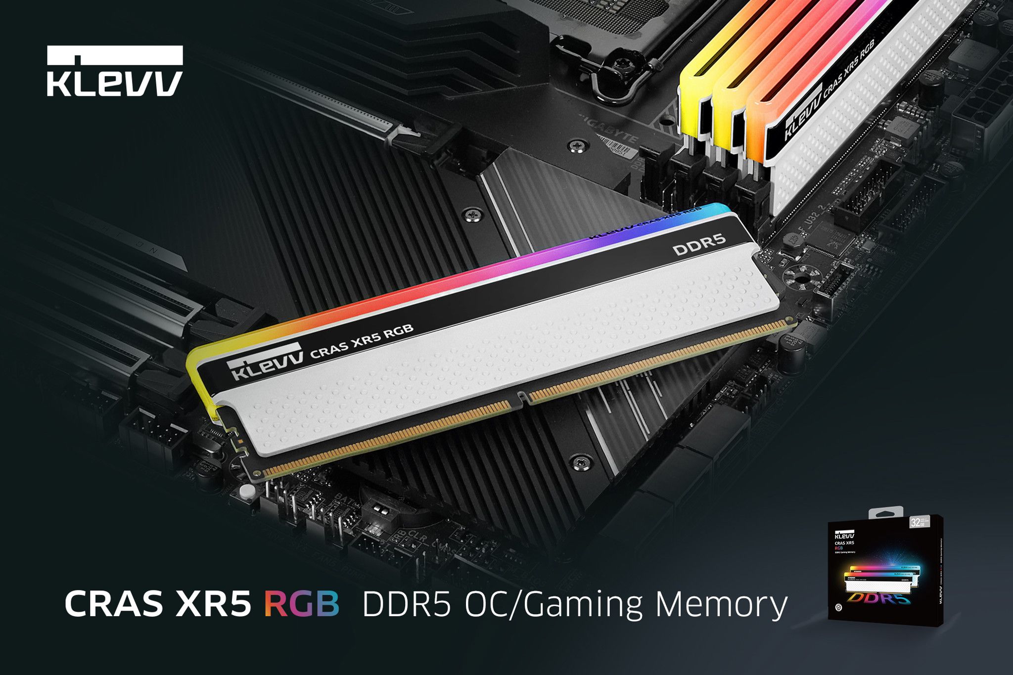 KLEVV trình làng dòng RAM DDR5 CRAS XR5 RGB chuyên dành cho game thủ với tốc độ lên đến DDR5-6200