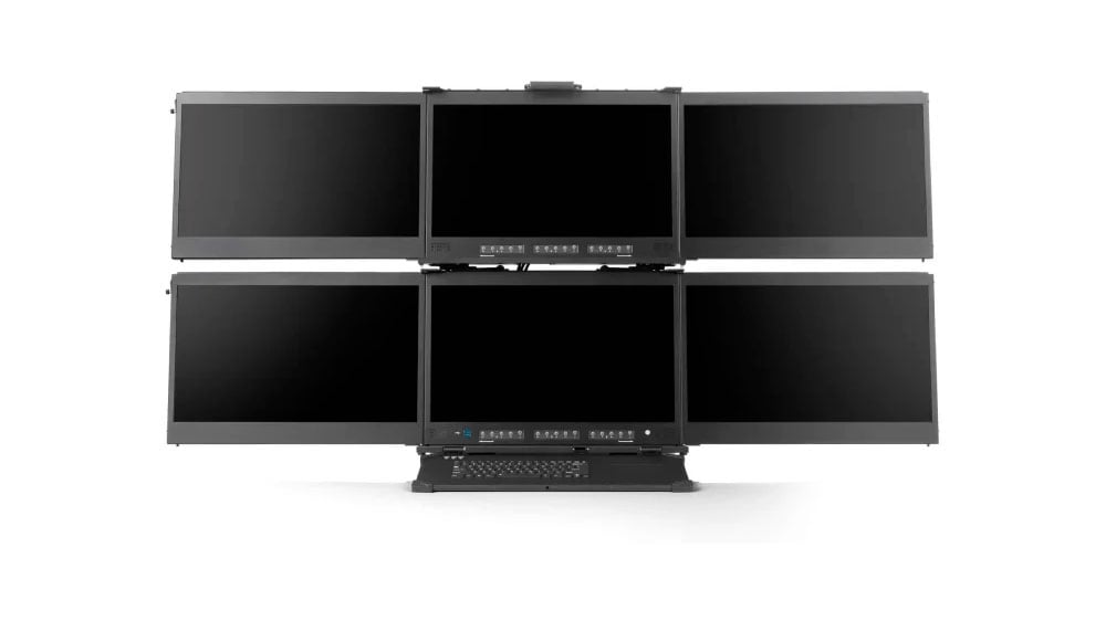 Đây là chiếc máy trạm di động a-X2P có tới 6 màn hình, 192 nhân AMD EPYC, 3TB RAM DDR5, nặng đến 25kg