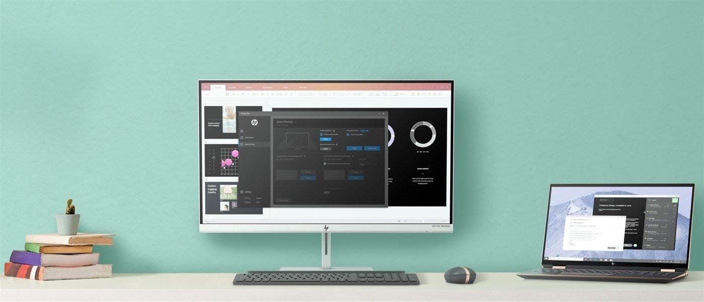 Rò rỉ màn hình không dây HP U27 4K Wireless Monitor cực độc với công nghệ Quick Pair kết nối trong 1 nốt nhạc