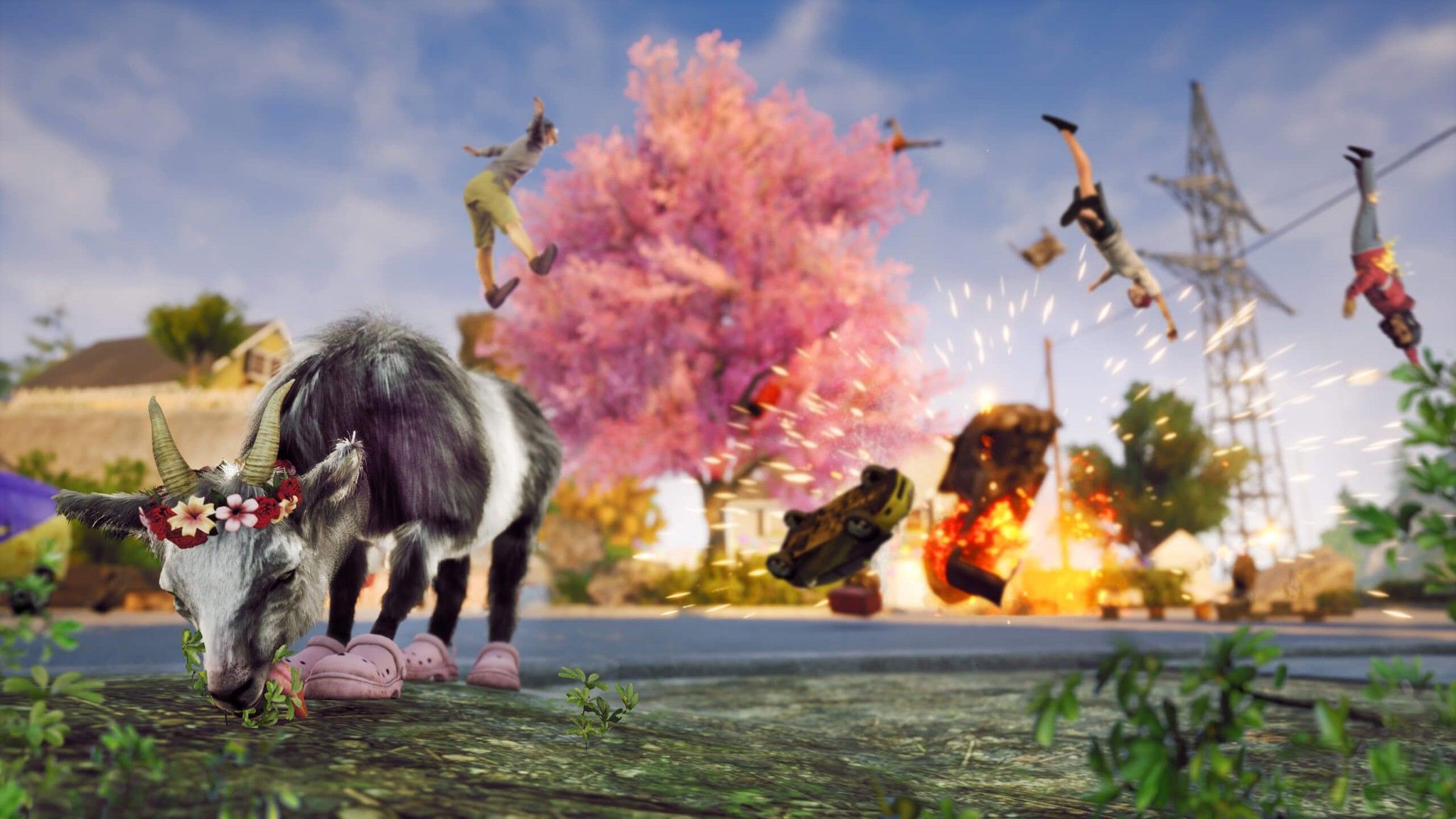 Goat Simulator 3 tung trailer siêu vui nhộn, cho bạn làm trò con bò trong hình hài con dê