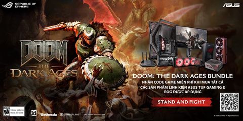 Nhận CODE DOOM & Cơ hội trúng PC khi mua Linh Kiện ASUS TUF GAMING/ROG