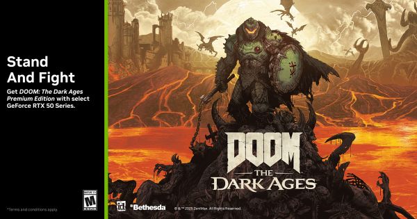 Mua VGA RTX 5070 trở lên nhận Code Game DOOM: The Dark Ages Premium Edition trị giá 2.000.000Đ