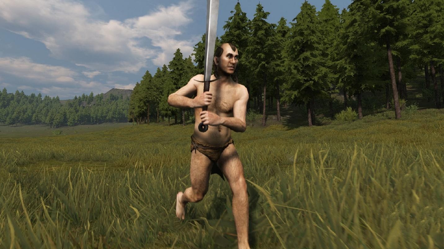 Game mô phỏng chiến tranh trung cổ Blade and Mount 2 chứng kiến game thủ mặc khố cầm kiếm solo 61 tên cướp