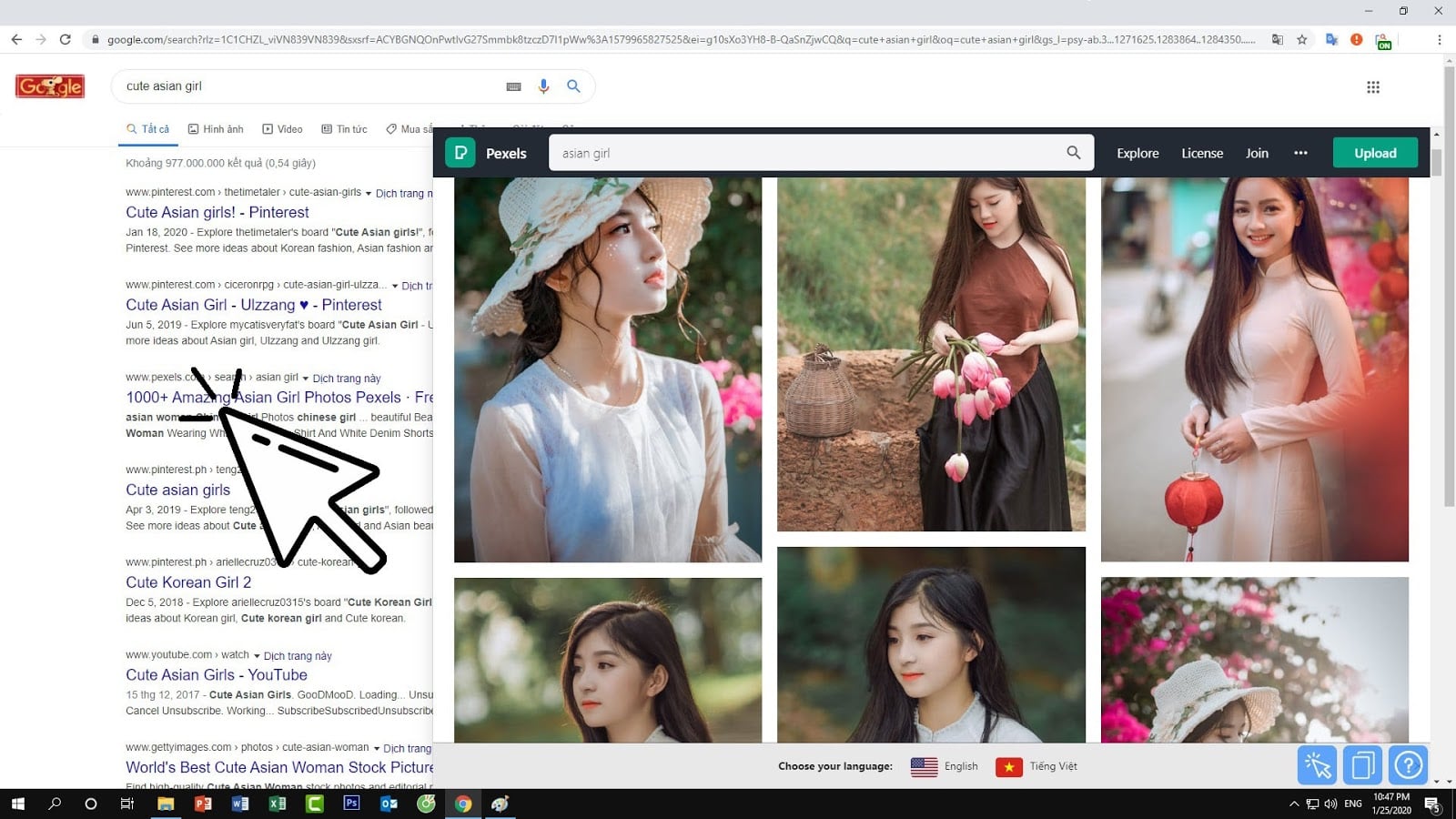 Hướng dẫn xem trước hình ảnh trang web dựa theo đường link tìm kiếm trên Google Chrome