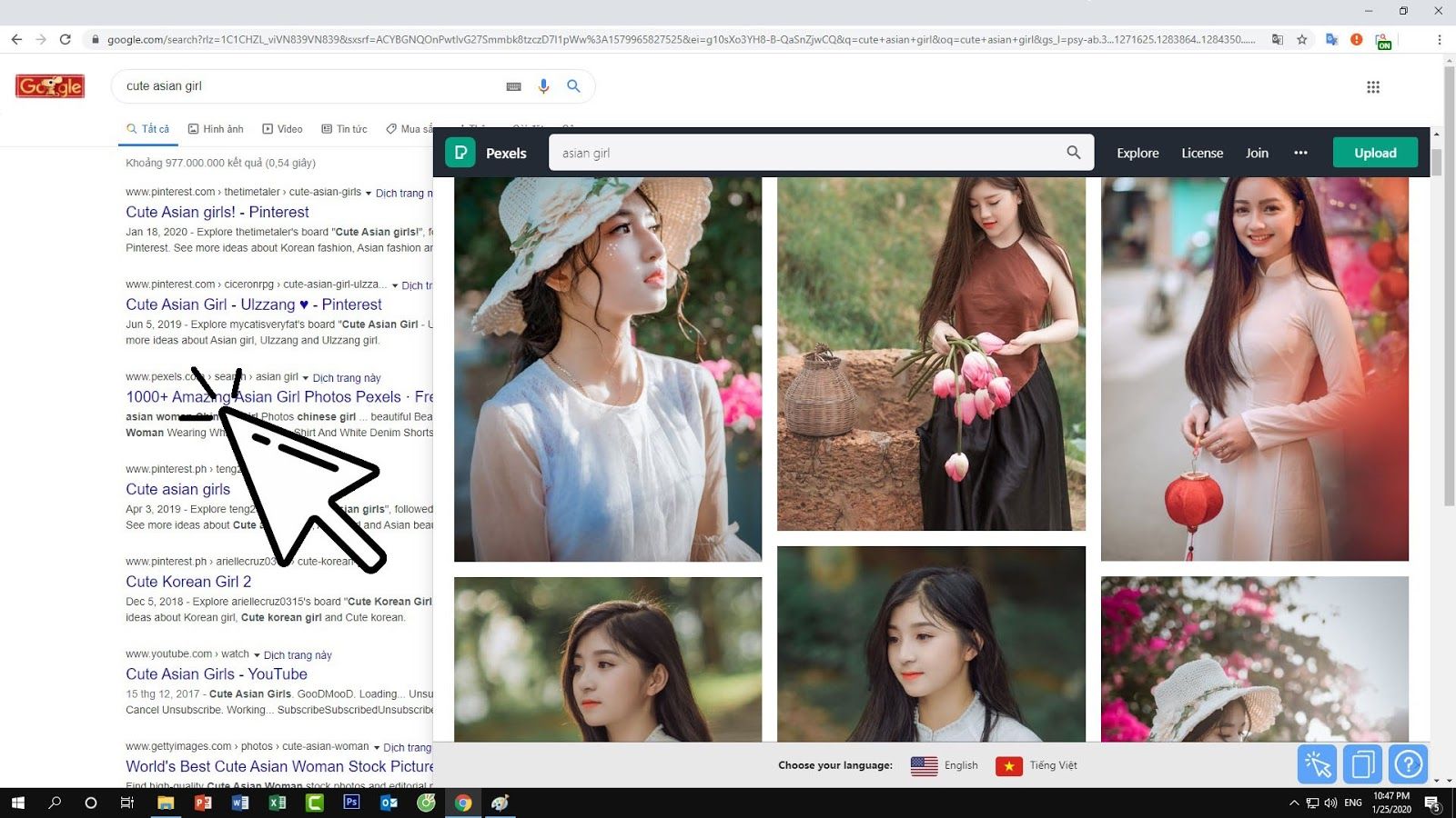 Hướng dẫn xem trước hình ảnh trang web dựa theo đường link tìm kiếm trên Google Chrome