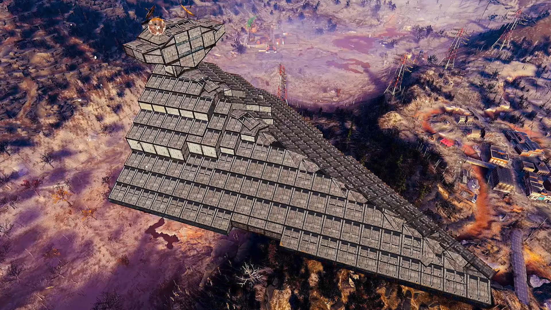 Game thủ đem siêu chiến hạm Star Destroyer trong Star Wars vào tàn phá vùng đất hậu tận thế của Fallout 76
