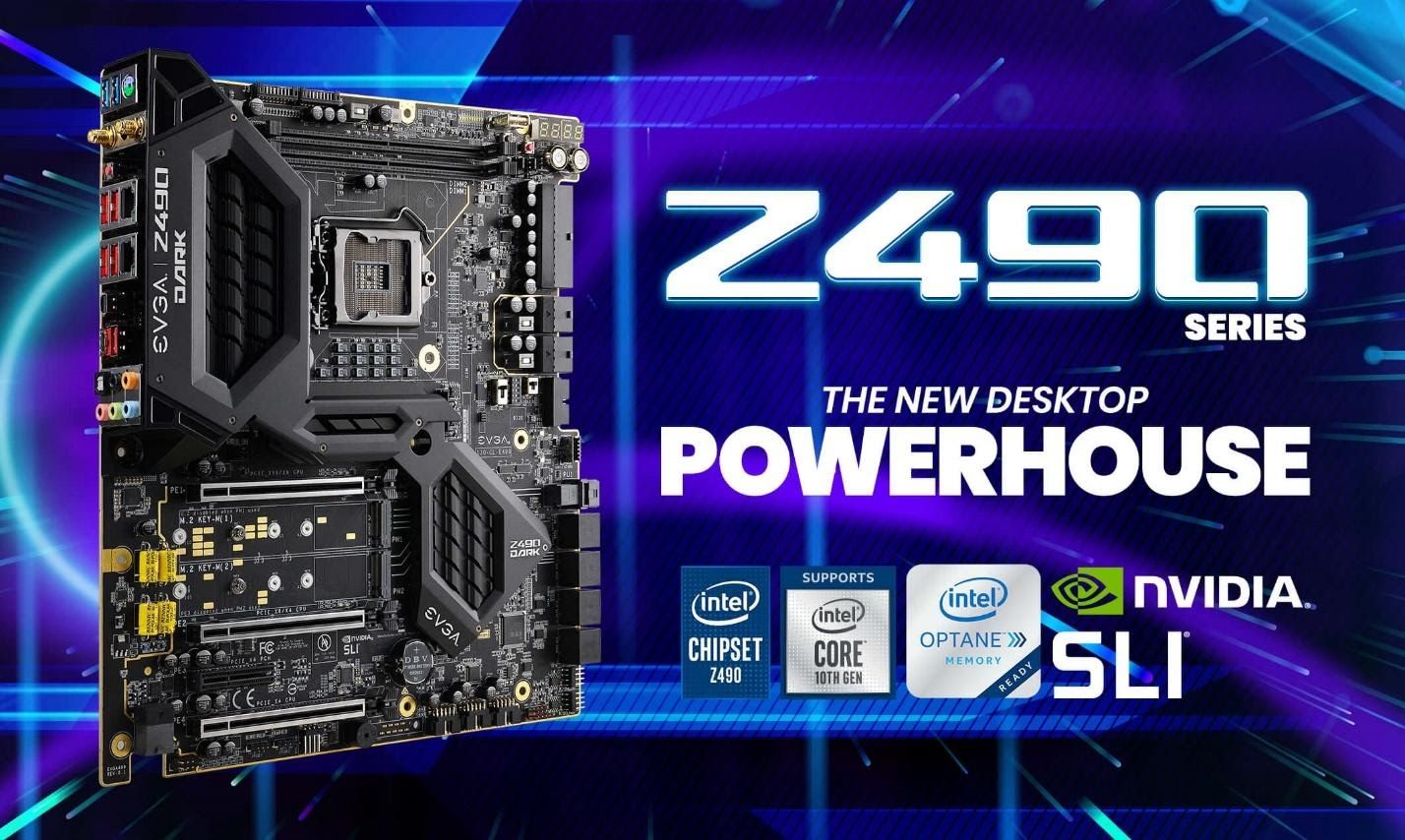 EVGA trình làng bo mạch chủ đầu bảng Z490 DARK cho dân ép xung chuyên nghiệp: socket nằm ngang, dàn VRM 18 phase, 10 lớp PCB