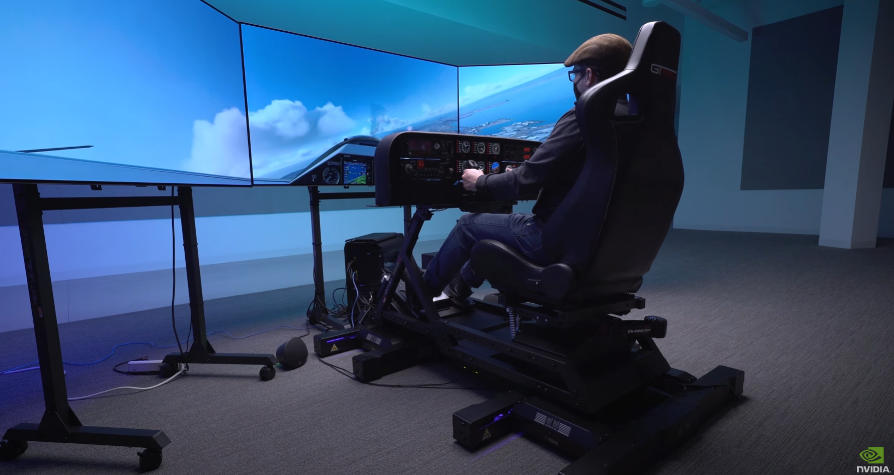 Nhóm modding của Nvidia trình làng "buồng lái" Microsoft Flight Simulator đắt hơn cả máy bay thật