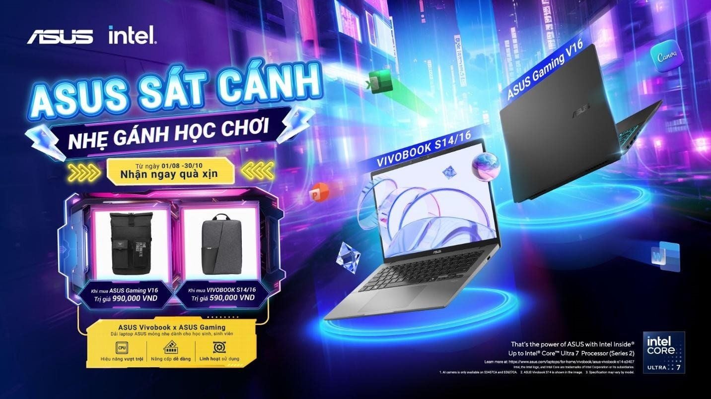ASUS SÁT CÁNH – NHẸ GÁNH HỌC CHƠI