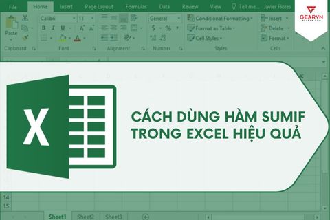 Cách dùng hàm Sumif trong Excel hiệu quả